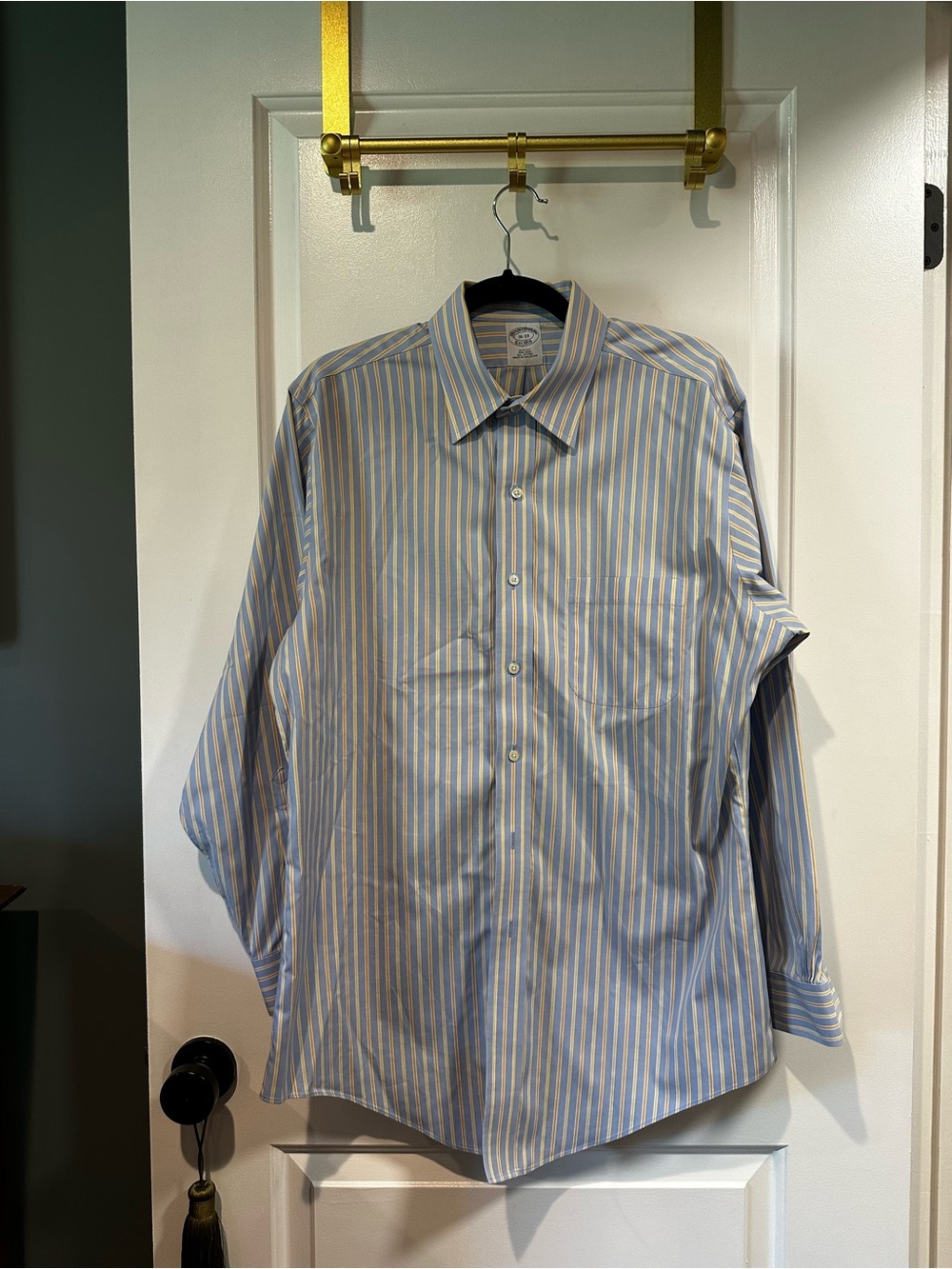 Brooks Brothers Striped Dress Shirt 100% Cotton 16-33 Slim Fit